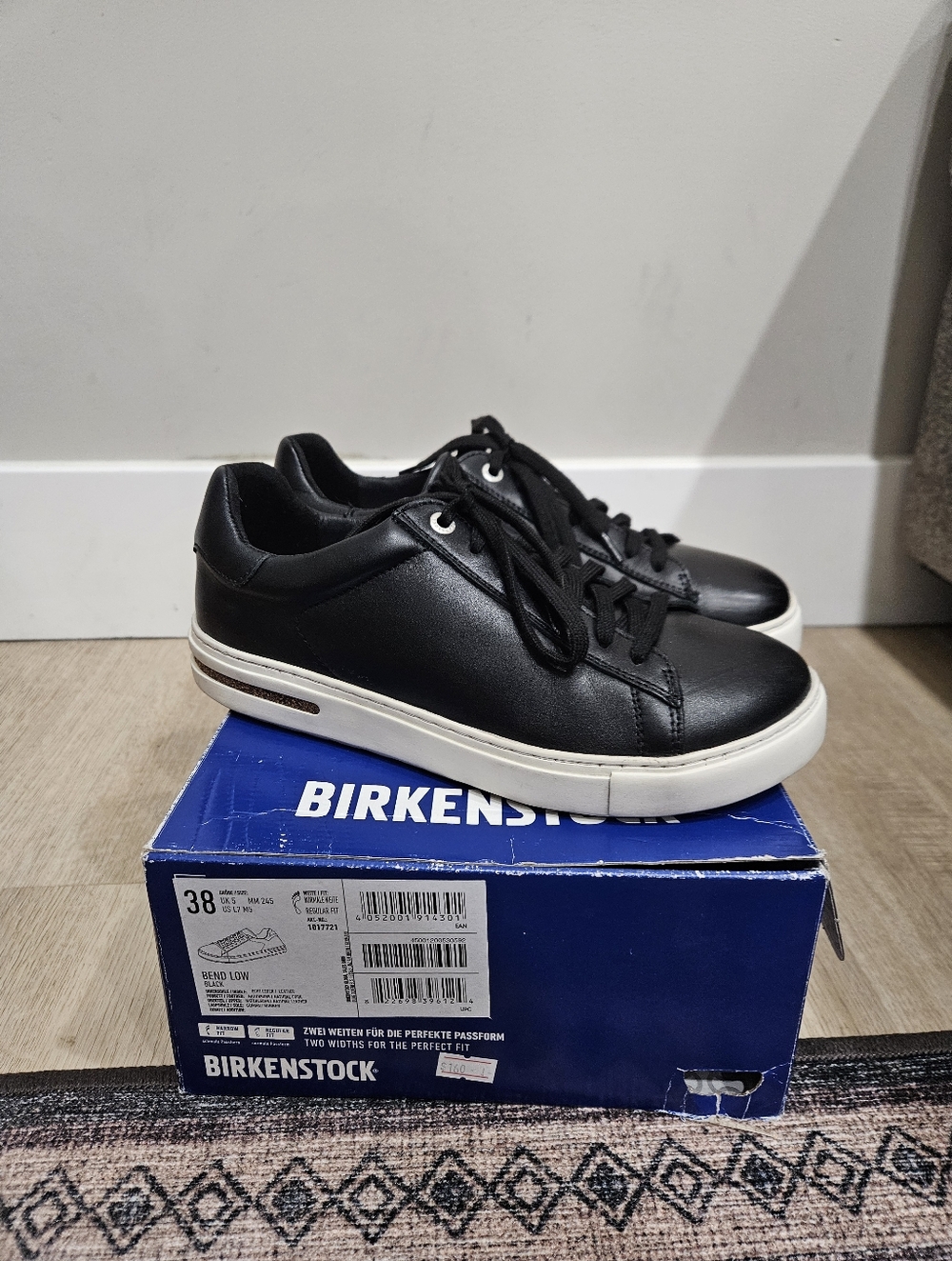 Birkenstock Black Leather Low-Top Sneakers